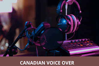record french and english canadian voice over