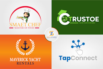 design a modern business logo with copyrights