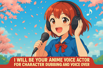 record authentic anime voice acting for your dubbing and original characters