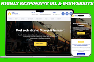 build dynamic oil and gas website industrial website