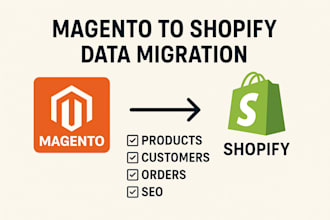 magento to shopify data migration products, customers, orders etc