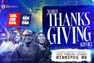 design modern church flyer, church event flyer, social media flyer