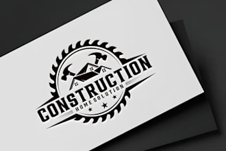 design real estate mortgage plumbing and construction logo