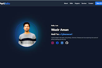 design a professional creative portfolio or resume website