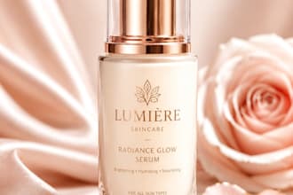 design luxury korean skincare packaging label and 3d mockup