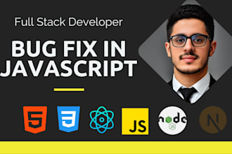 fix bugs in javascript, react , next js, node js for you