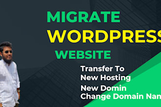 migrate wordpress website to new host or change domain name