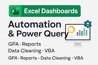 excel dashboards and automate data with power query