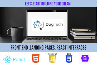 develop a high performance landing page using react js HTML and CSS