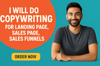 do copywriting for landing page, sales page, sales funnels