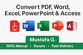 professionally convert, format, clean pdf, docx, xlsx, ppt, or image files