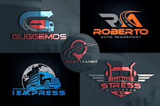 do vintage logistics, transport, dispatching, towing, moving, and trucking logo