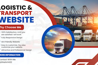 design logistics truck dispatch website, moving company website, freight website