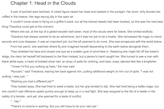 write short prose for fantasy and science fiction