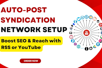 create auto post syndication network setup boost SEO reach with RSS or youtube