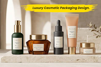 create luxury packaging design for cosmetic and jewelry