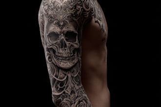 create a tattoo design of tattoo sleeve