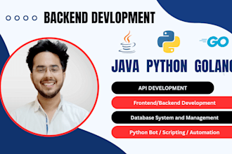develop scalable backend systems using java, python, or golang