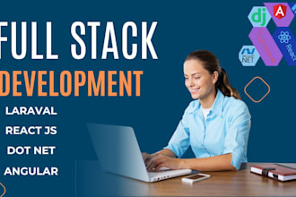 develop a website using angular, react, and laravel