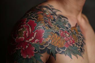 make a traditional japanese irezumi tattoo