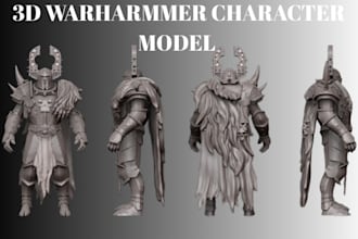 do 3d character model 3d warhammer model 3d miniature for 3d printing