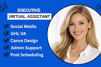 executive virtual assistant social media website VA wordpress VA ghl personal VA