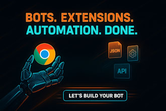 develop chrome extension, python bot automation, web scraping script, selenium