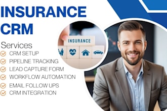setup insurance crm insureio radiusbob agencybloc agencyzoom leadsquared vymo