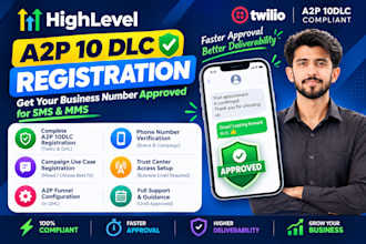 setup a2p 10dlc brand and sms campaign approval for ghl