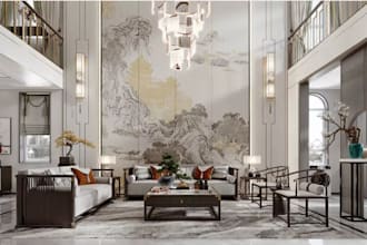 redesign 3d villa interior building exterior, bedroom kitchen, realistic render