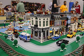 design digital lego moc building, 3d lego architectural model with instructions