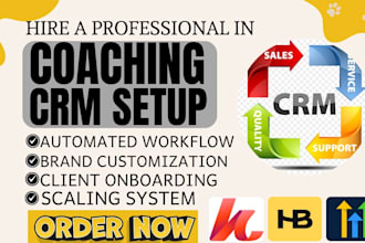 setup coaches crm gohighlevel honeybook keap kajabi calendly thinkific