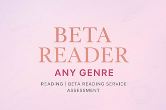 beta read and critique your book, story, or manuscript