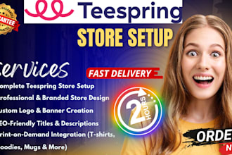 be your virtual assistant for etsy, teespring, redbubble print on demand stores