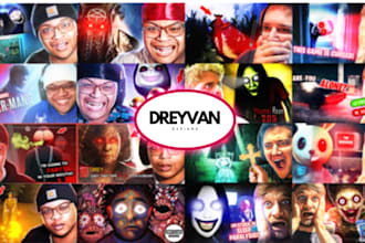 design quality horror game thumbnails for youtube