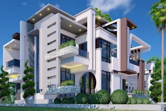 do 3d exterior design architectural 3d modeling rendering and visualization