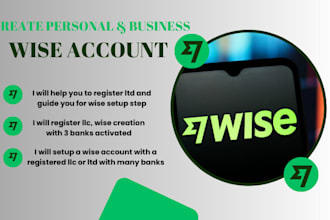 register an llc  ltd for a business and personal wise account