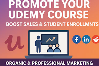 promote udemy online course udemy course marketing to boost udemy sales