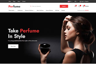 design perfume shopify store cologne fragrance store perfume website