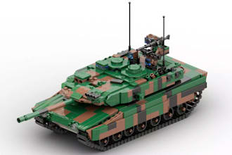 design 3d modular toy, brick model,moc,military tank,custom lego car for print