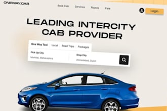 design cab reservation car dispatch website courier booking marine dealership