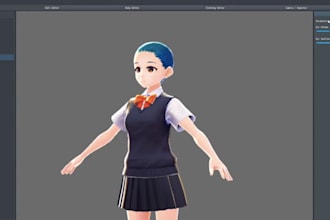 rig, fix or edit mmd model and covert 3d avatar into vrchat, vrm, vroid, gmod