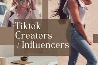create a list of tiktok creators or affiliates with high gmv