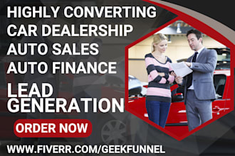 generate car dealership leads auto rental car sales auto dealership landing page
