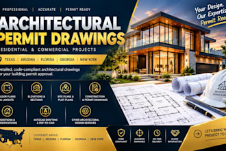 architectural permit ready drawing for texas arizona, florida, georgia, new york