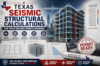 run seismic structural calculations for texas building permits drawing