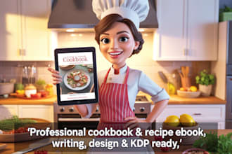 write design kdp cookbook recipe book food recipe, ebook cookbook