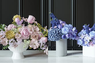 do 3d plant model, 3d flower model, 3d flower design, 3d plant animation