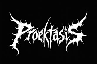 do custom dark and sharp thrash metal logo