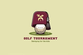 design looking chester river shrine golf tournament logo